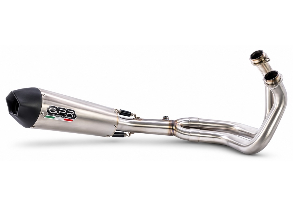 GPR escape compatible con Kawasaki Er 6 N 2012-2016, New Grand Prix Evo Titanium, Escape completo homologado y legal, incluido db killer extraíble 