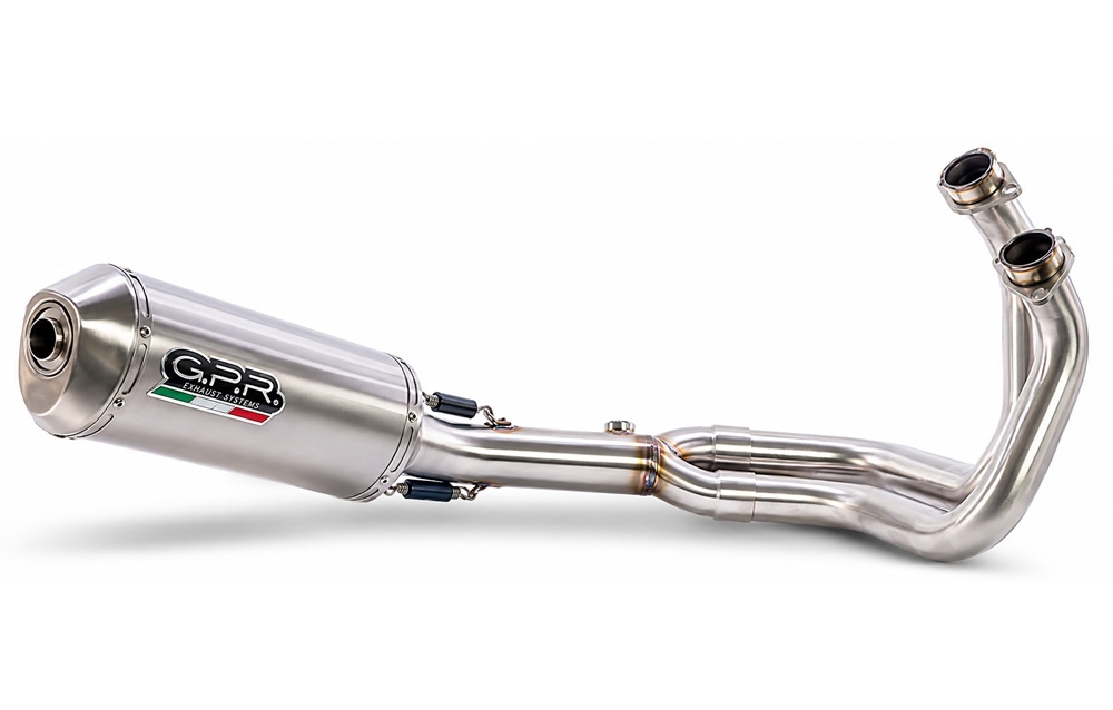 GPR escape compatible con Kawasaki Er 6 N 2012-2016, Satinox , Escape completo homologado y legal, incluido db killer extraíble 