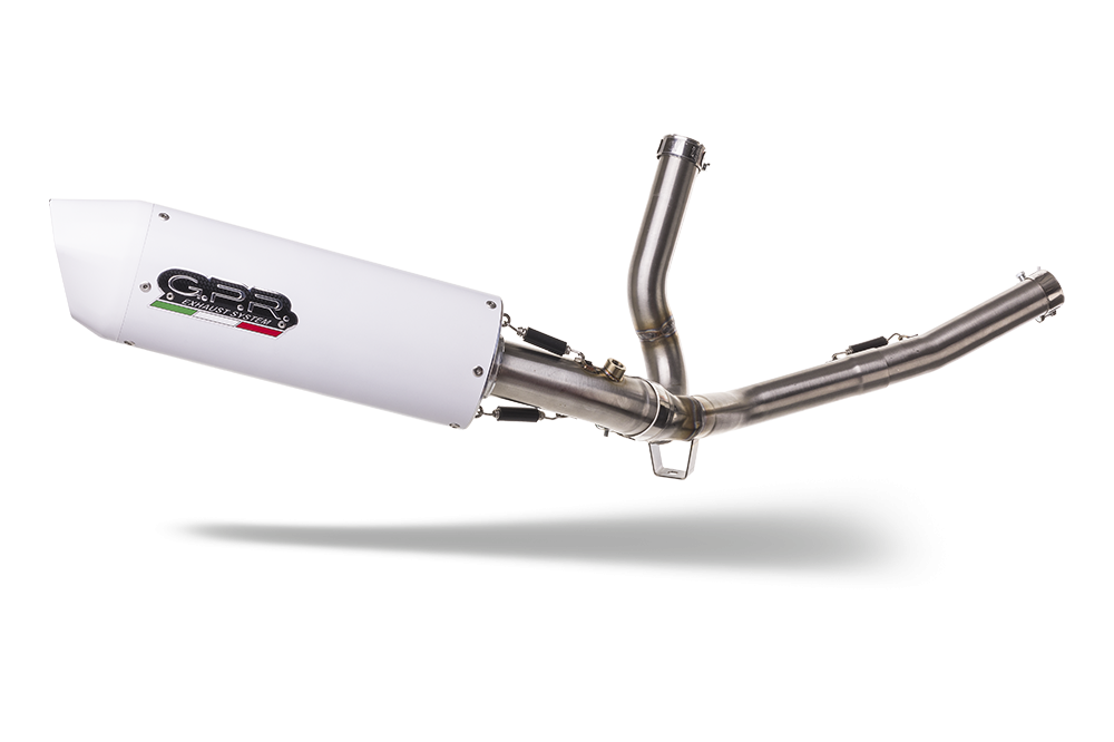 Escape compatible con Suzuki V-Strom DL650 2012-2016, Albus Ceramic, Escape semi-completo homologado con db killer extraible 