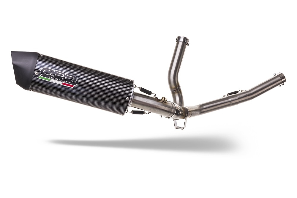 Escape compatible con Suzuki V-Strom 650 2021-2025, Furore Evo4 Poppy, Sistema de escape medio lleno, incluido db killer extraíble y tubo de conexión 