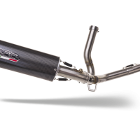 Escape compatible con Suzuki V-Strom 650 2021-2025, Furore Evo4 Poppy, Sistema de escape medio lleno, incluido db killer extraíble y tubo de conexión 