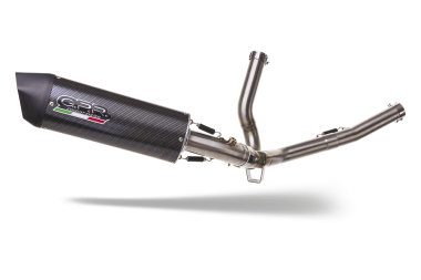 Escape compatible con Suzuki V-Strom 650 2021-2025, Furore Evo4 Poppy, Sistema de escape medio lleno, incluido db killer extraíble y tubo de conexión 