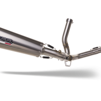 Escape compatible con Suzuki V-Strom 650 2021-2025, Gpe Ann. titanium, Sistema de escape medio lleno, incluido db killer extraíble y tubo de conexión 