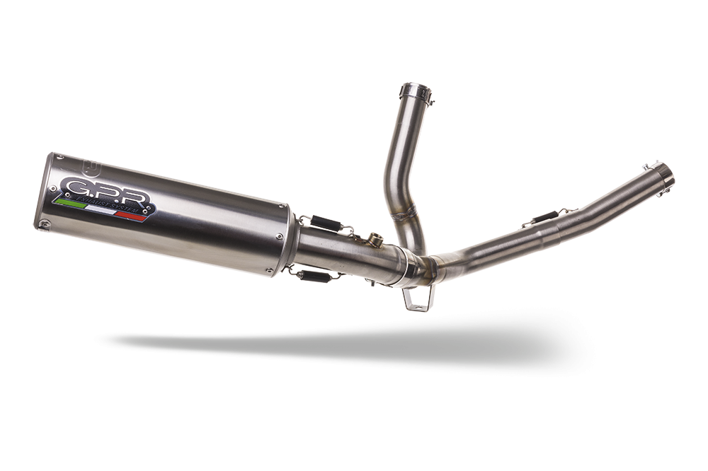 Escape compatible con Suzuki V-Strom DL650 2017-2020, M3 Inox , Sistema de escape medio lleno, incluido db killer extraíble y tubo de conexión 