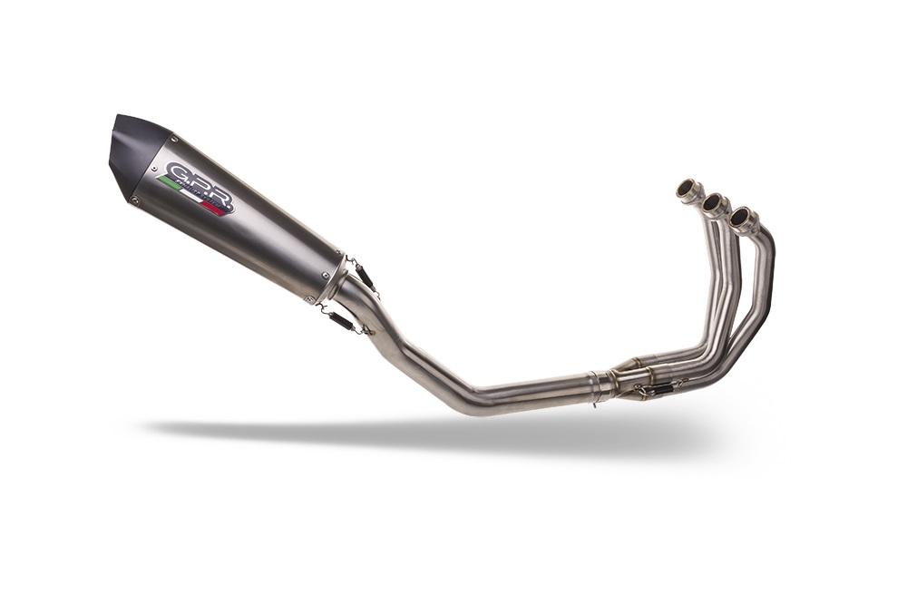 GPR escape compatible con  Triumph Daytona 660 2023-2025, New Grand Prix Evo Titanium, Escape completo racing, incluyendo colector y db killer desmontable, sin homologación 