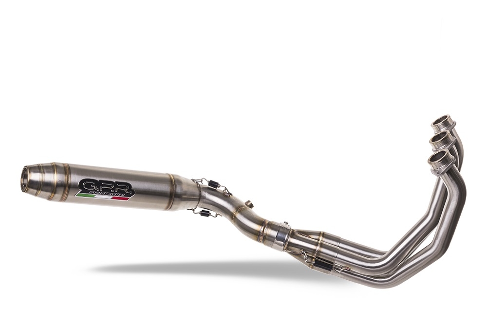 Escape compatible con Triumph Trident 660 2021-2024, Deeptone Inox, Escape completo, no legal para países de la UE, con db killer extraíble 