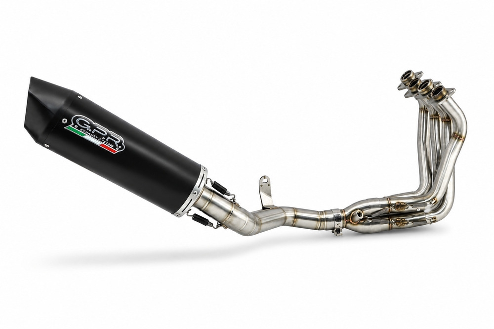 GPR escape compatible con Honda Cb 650 F 2014-2016, Furore Nero, Escape completo homologado y legal, incluido db killer extraíble 