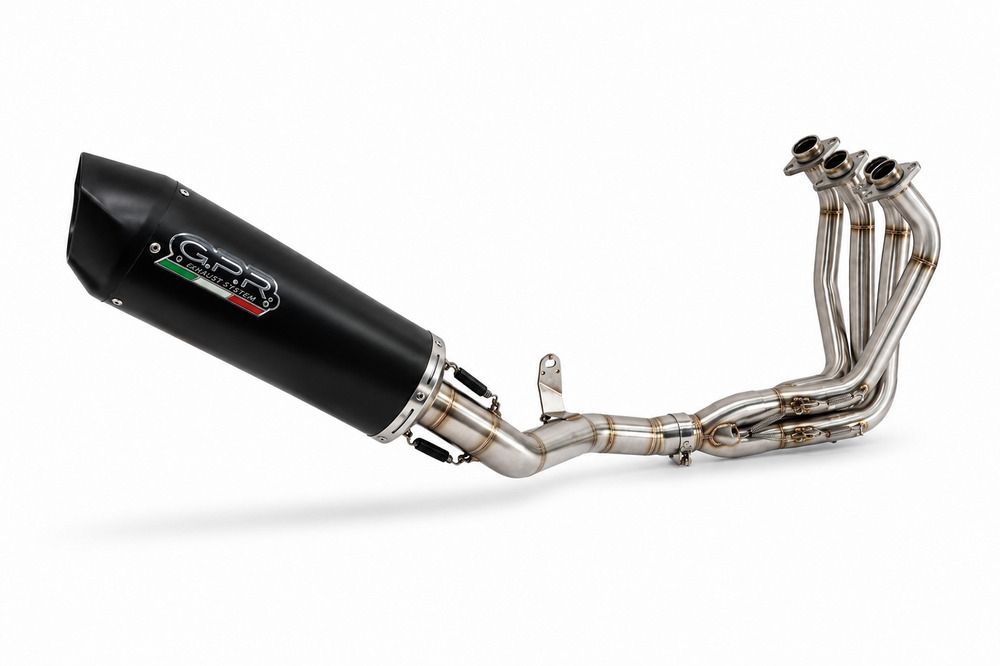 GPR escape compatible con Honda Cb 650 F 2014-2016, Furore Nero, Escape completo homologado y legal, incluido db killer extraíble 
