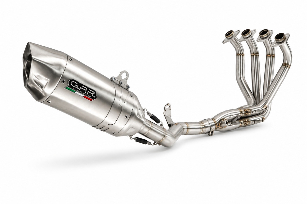 GPR escape compatible con Honda Cbr 650 F 2014-2016, Furore-X Inox, Escape completo homologado y legal, incluido db killer extraíble 