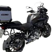 Baúl GPR TECH compatible con  Benelli Trk 502 2021/2024 e5 Baúl Alpi-Tech en aluminio color plata con placa específica incluida Capacidad Litros 45
