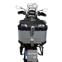 Baúl GPR TECH compatible con  Benelli Trk 502 2021/2024 e5 Baúl Alpi-Tech en aluminio color plata con placa específica incluida Capacidad Litros 45