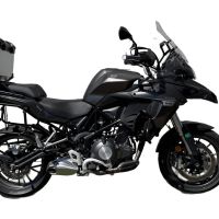 Baúl GPR TECH compatible con  Benelli Trk 502 2017/2020 e4 Baúl Alpi-Tech en aluminio color plata con placa específica incluida Capacidad Litros 35