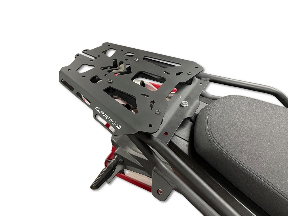 GPR TECH compatible con  Voge 625DSX 2024/2026 e5 Placa de fijación específica Top Case ALPITECH 35+45+55 LT compatible con portaequipajes original, fabricada en acero inoxidable con 4 puntos de anclaje