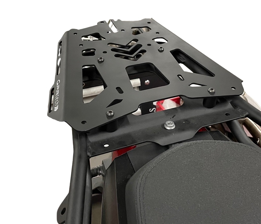 GPR TECH compatible con  Voge 625DSX 2024/2026 e5 Placa de fijación específica Top Case ALPITECH 35+45+55 LT compatible con portaequipajes original, fabricada en acero inoxidable con 4 puntos de anclaje
