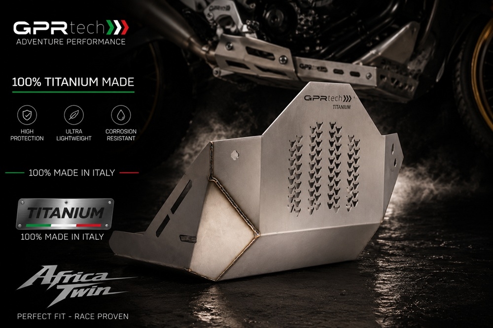 GPR TECH compatible con  Honda Crf 1100 L Africa Twin Adventure Sport 2024/2026 e5 plus Protección del motor en titanio 