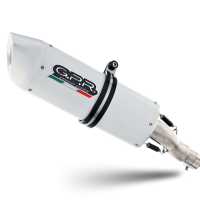 Escape compatible con Cf Moto 650 Mt 2019-2020, Albus Ceramic, Escape homologaedo, legal para mercados fuera de la UE, incluido tubo de enlace y db killer extraíble 