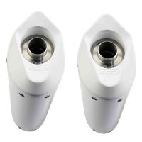 Escape compatible con Bmw K 1600 Gtl 2012-2016, Albus Ceramic, Par de terminales de escape homologados, con db killer extraíbles y tubos de conexión específicos 