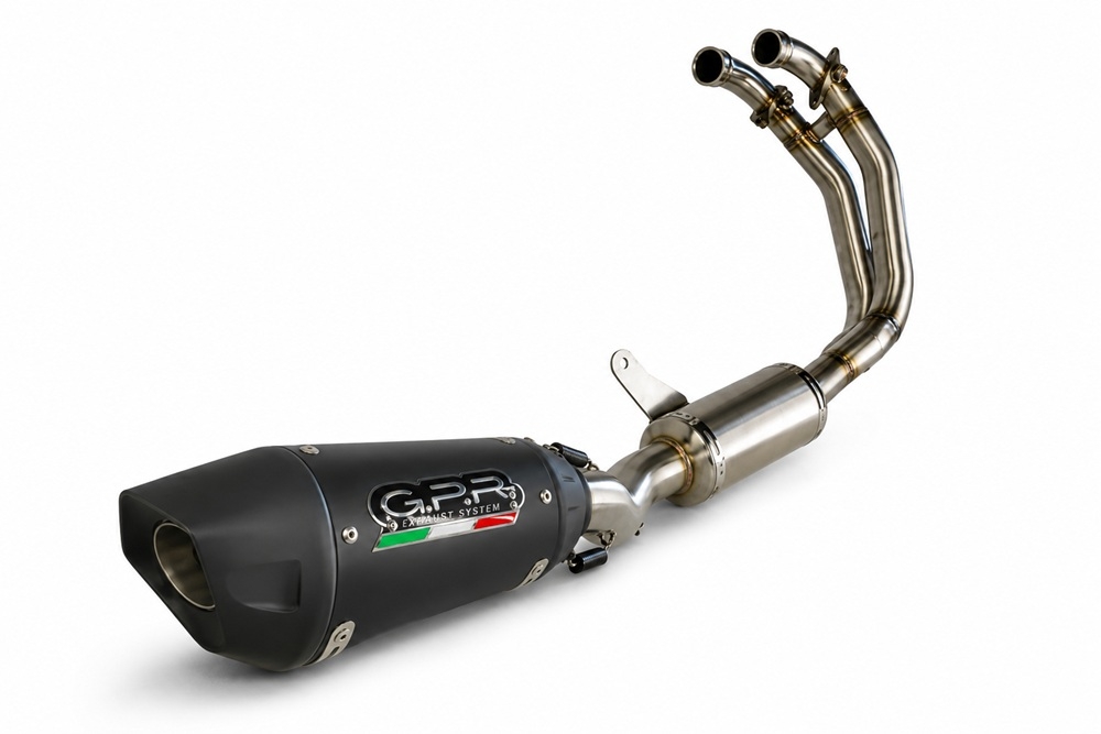 GPR escape compatible con Aprilia RS 660 2021-2024, GP-Revo Black Titanium, Escape completo racing, incluyendo colector y db killer desmontable, sin homologación 
