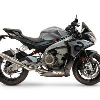 GPR escape compatible con Aprilia TUONO 660 2021-2024, Deeptone Inox, Escape completo, no legal para países de la UE, con db killer extraíble 