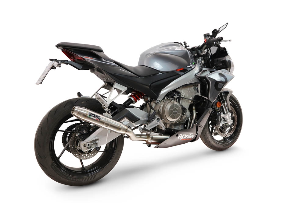GPR escape compatible con Aprilia TUONO 660 2021-2024, Deeptone Inox, Escape completo, no legal para países de la UE, con db killer extraíble 