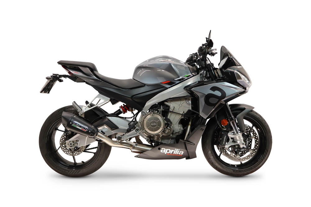 GPR escape compatible con Aprilia RS 660 2021-2024, GP-Revo Black Titanium, Escape completo racing, incluyendo colector y db killer desmontable, sin homologación 