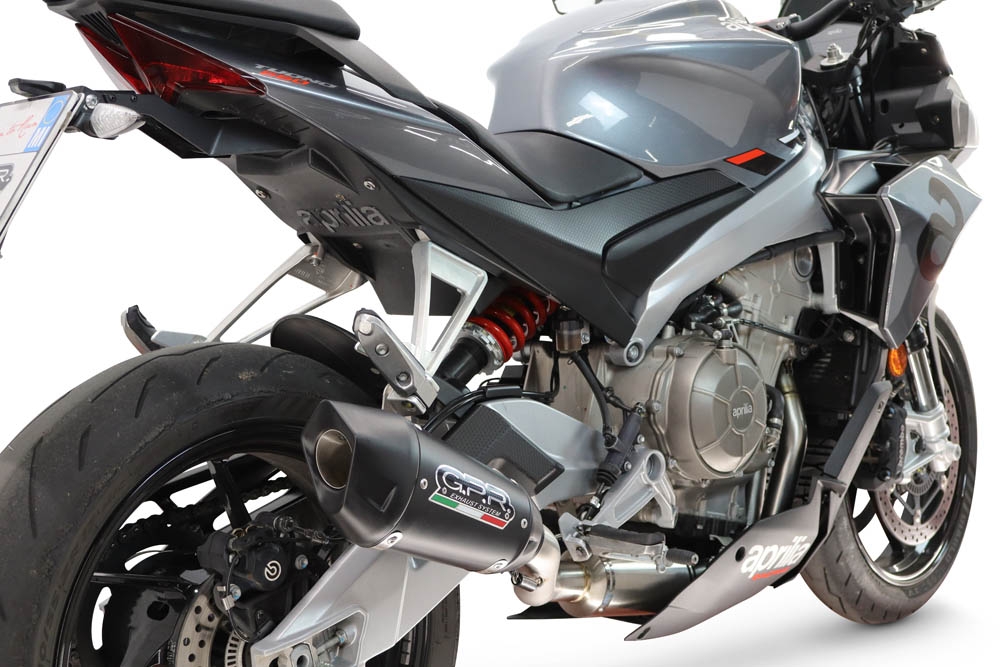 GPR escape compatible con Aprilia RS 660 2021-2024, GP-Revo Black Titanium, Escape completo racing, incluyendo colector y db killer desmontable, sin homologación 