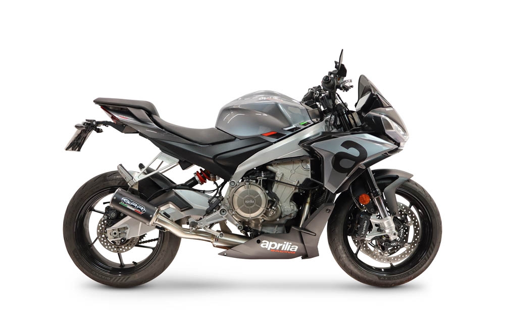 GPR escape compatible con Aprilia RS 660 2025-2026, M3 Black Titanium, Escape completo, no legal para países de la UE, con db killer extraíble 