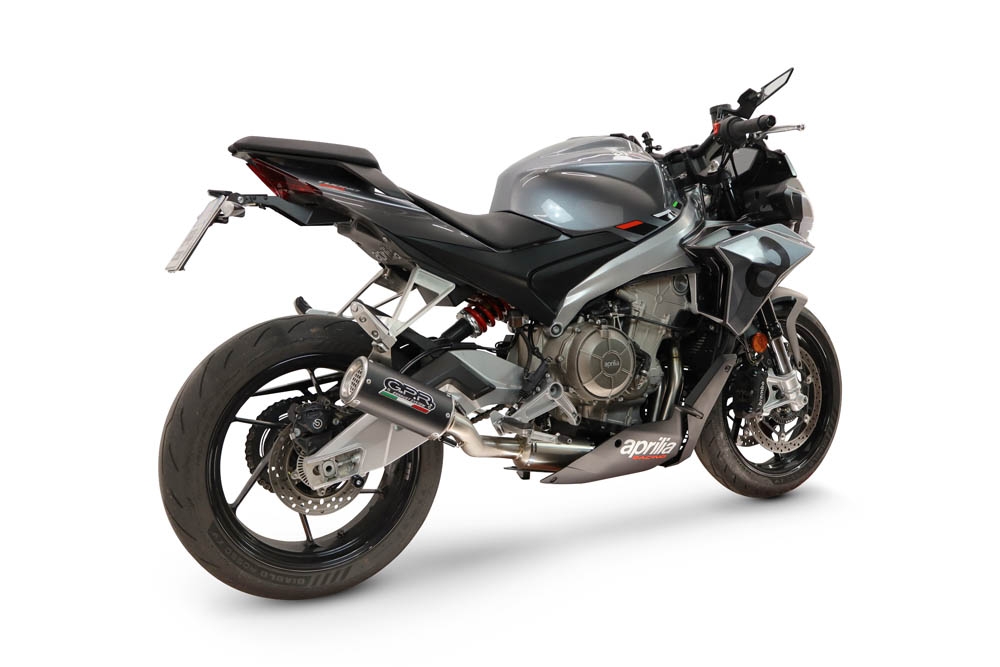 GPR escape compatible con Aprilia RS 660 2025-2026, M3 Black Titanium, Escape completo, no legal para países de la UE, con db killer extraíble 