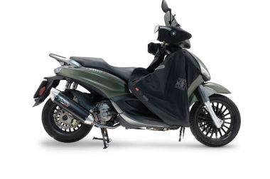 Escape compatible con Piaggio Beverly 300 I.E. ABS - S - Police 2016-2020, Furore-X Scooter, Escape completo homologado y legal, incluido db killer extraíble 