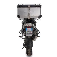 Baúl GPR TECH compatible con  Bmw R 1200 Gs 2013/2016 Baúl Alpi-Tech en aluminio color plata con placa específica incluida Capacidad Litros 45