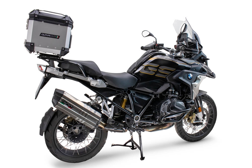Baúl GPR TECH compatible con  Bmw R 1200 Gs 2017/2018 e4 Baúl Alpi-Tech en aluminio color plata con placa específica incluida Capacidad Litros 35