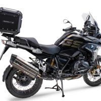 Baúl GPR TECH compatible con  Bmw R 1200 Gs 2017/2018 e4 Baúl Alpi-Tech en aluminio, color negro con placa específica incluida Capacidad Litros 35