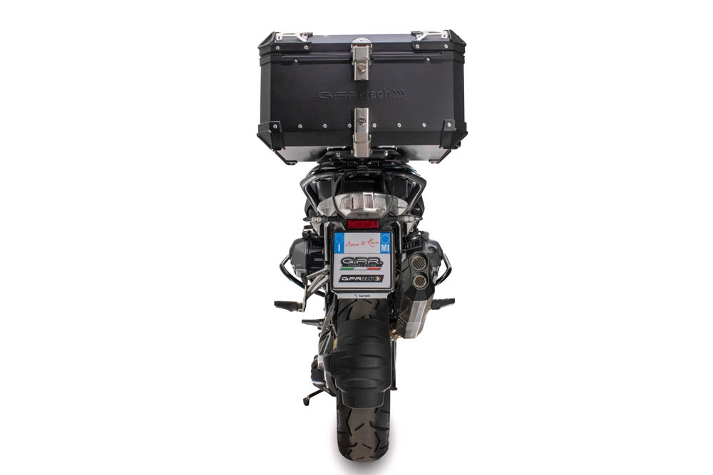 Baúl GPR TECH compatible con  Bmw R 1200 Gs 2013/2016 Baúl Alpi-Tech en aluminio, color negro con placa específica incluida Capacidad Litros 45