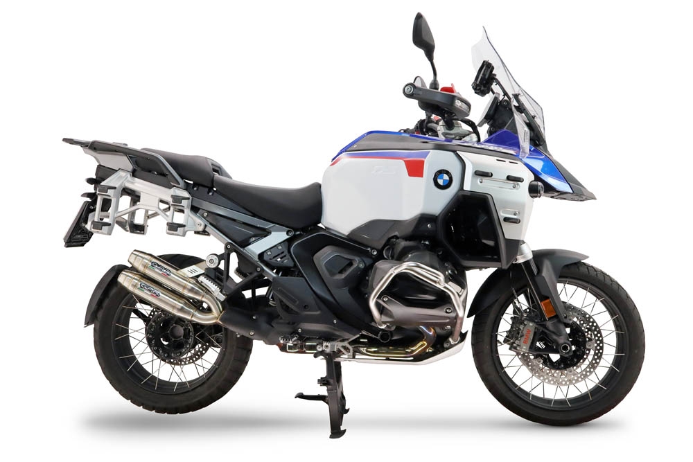 GPR escape compatible con Bmw R 1300 GS Adventure 2024-2026, Deeptone Duplex, Par de terminales de escape homologados, con db killer extraíbles y tubos de conexión específicos 