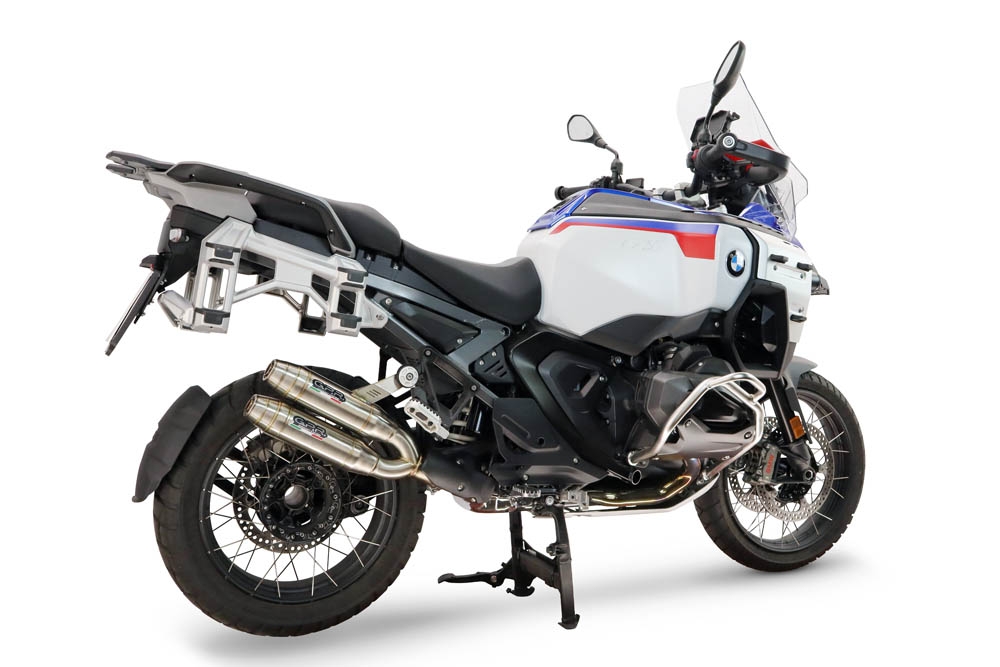 GPR escape compatible con Bmw R 1300 GS Adventure 2024-2026, Deeptone Duplex, Par de terminales de escape homologados, con db killer extraíbles y tubos de conexión específicos 