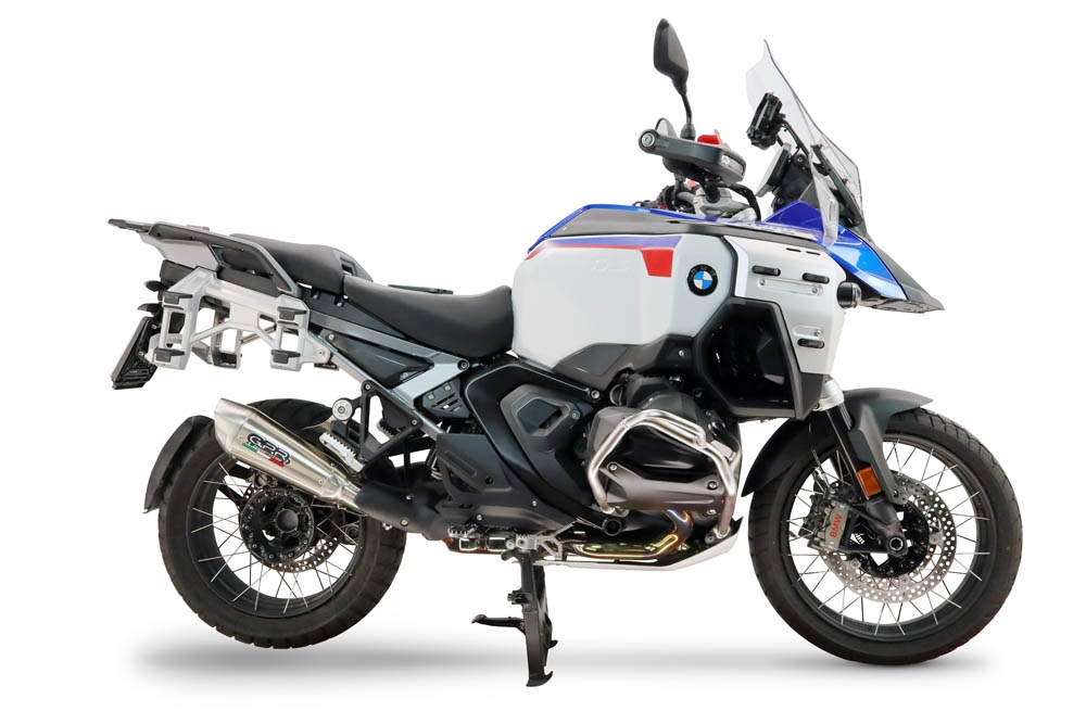 GPR escape compatible con Bmw R 1300 GS Adventure 2024-2026, GP-Revo Titanium, Escape legal, homologado, silenciador con db killer desmontable y tubo de conexión específico 