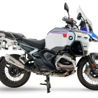 GPR escape compatible con Bmw R 1300 GS Adventure 2024-2026, GP-Revo Titanium, Escape legal, homologado, silenciador con db killer desmontable y tubo de conexión específico 