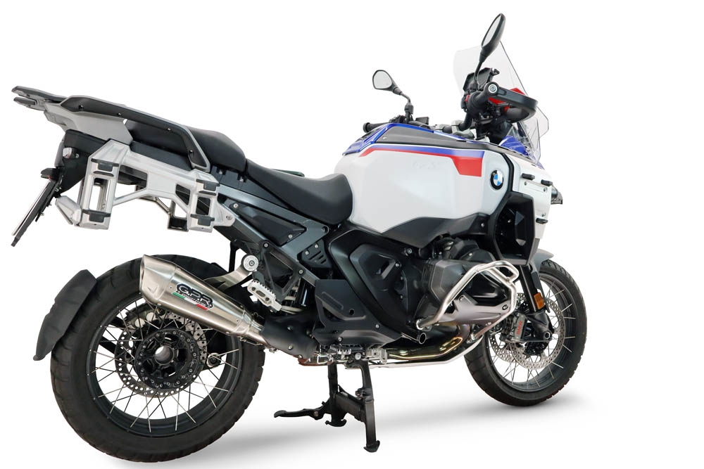 GPR escape compatible con Bmw R 1300 GS Adventure 2024-2026, GP-Revo Titanium, Escape legal, homologado, silenciador con db killer desmontable y tubo de conexión específico 