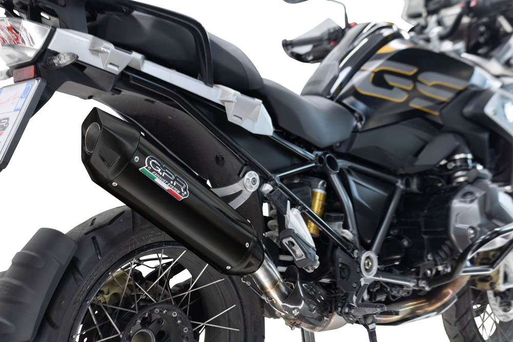 Escape compatible con Bmw R 1250 Gs -Adventure 2019-2020, Furore-X Titanio Nero, Escape legal, homologado, silenciador con db killer desmontable y tubo de conexión específico 