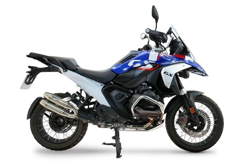 GPR escape compatible con  Bmw R 1300 GS Adventure 2024-2026, Deeptone Duplex, Par de terminales de escape homologados, con db killer extraíbles y tubos de conexión específicos 