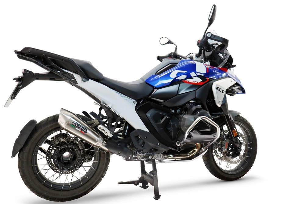 GPR escape compatible con  Bmw R 1300 R / RS 2025-2026, GP-Revo Titanium, Escape legal, homologado, silenciador con db killer desmontable y tubo de conexión específico 