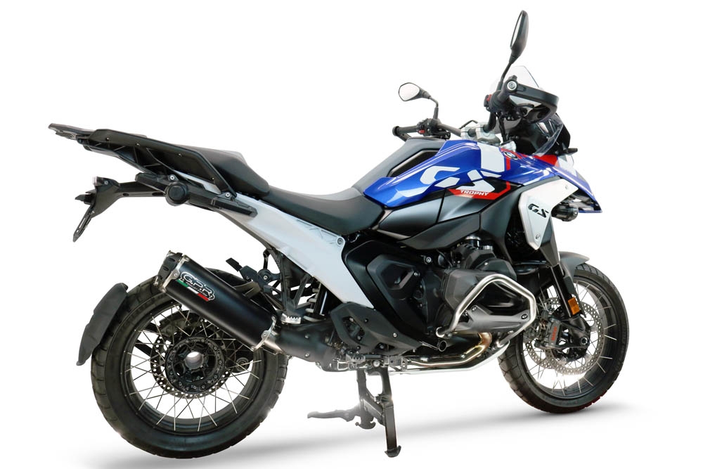 GPR escape compatible con  Bmw R 1300 R / RS 2025-2026, Hyper Dual Black Titanium, Escape legal, homologado, silenciador con db killer desmontable y tubo de conexión específico 
