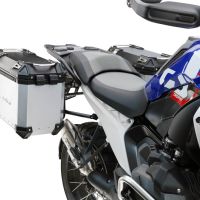 GPR TECH compatible con  Bmw R 1300 GS Adventure 2024/2026 Par de maletas laterales en aluminio color plata con portaequipajes específico Capacidad 38 LT. + 38 LT.