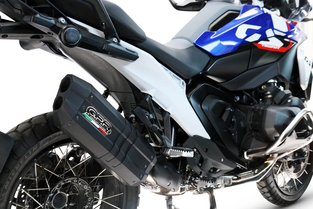 GPR escape compatible con  Bmw R 1300 R / RS 2025-2026, Hyper Sonic Black Titanium, Escape legal, homologado, silenciador con db killer desmontable y tubo de conexión específico 