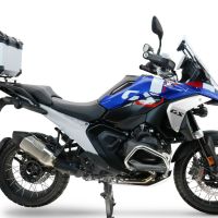 Baúl GPR TECH compatible con  Bmw R 1300 GS Adventure 2024/2026 Baúl Alpi-Tech en aluminio color plata con placa específica para portaequipajes trasero incluida Capacidad Litros 35