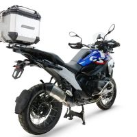 Baúl GPR TECH compatible con  Bmw R 1300 GS Adventure 2024/2026 Baúl Alpi-Tech en aluminio color plata con placa específica para portaequipajes trasero incluida Capacidad Litros 35