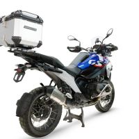 Baúl GPR TECH compatible con  Bmw R 1300 GS Adventure 2024/2026 Baúl Alpi-Tech en aluminio color plata con placa específica para portaequipajes trasero incluida Capacidad Litros 45