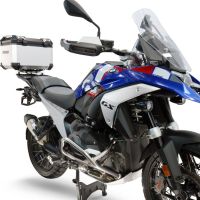 Baúl GPR TECH compatible con  Bmw R 1300 GS Adventure 2024/2026 Baúl Alpi-Tech en aluminio color plata con placa específica para portaequipajes trasero incluida Capacidad Litros 45