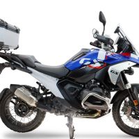Baúl GPR TECH compatible con  Bmw R 1300 GS Adventure 2024/2026 Baúl Alpi-Tech en aluminio color plata con placa específica para portaequipajes trasero incluida Capacidad Litros 55