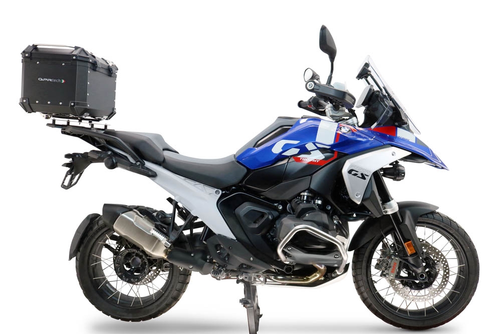 Baúl GPR TECH compatible con  Bmw R 1300 GS 2024/2026 Baúl Alpi-Tech en aluminio color plata con placa específica para portaequipajes trasero incluida Capacidad Litros 35